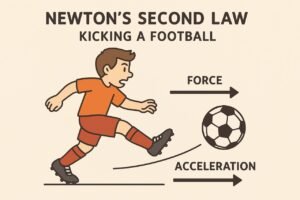 newton second law, kicking football